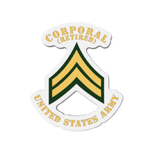 Load image into Gallery viewer, Die-Cut Magnets -SSI -Army - Corporal - CPL - Retired - Flat X 300