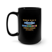 Load image into Gallery viewer, Black Mug 15oz - Army - World War II SVC Bar w CIB - Combat Veteran - Europe X 300