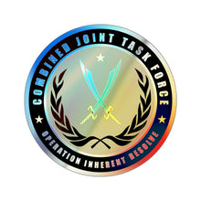 Load image into Gallery viewer, Holographic Die-cut Stickers - JTF - Joint Task Force - Operation Inherent Resolve