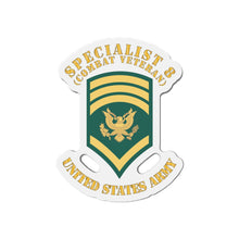 Load image into Gallery viewer, Die-Cut Magnets - Army - Enlisted - SPEC 8 - Specialist 8 - Std - Combat Veteran X 300