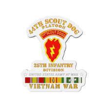 Load image into Gallery viewer, Die-Cut Magnets - Army - 44th Scout Dog Platoon 25th Infantry Div - VN SVC
