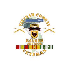 Load image into Gallery viewer, Kiss-Cut Vinyl Decals - Army - Vietnam Combat Infantry Vet w Vietnamese Ranger Advisor w Parachute X 300