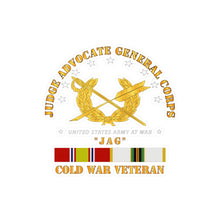 Load image into Gallery viewer, Kiss-Cut Vinyl Decals - Army - JAG Branch w COLD SVC