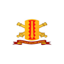 Load image into Gallery viewer, Kiss-Cut Vinyl Decals - Army - 54th Field Artillery Brigade - SSI w Br - Ribbon