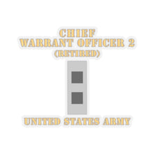 Load image into Gallery viewer, Kiss-Cut Stickers - Army - Chief Warrant Officer 2 - CW02 - Flat - Retired X 300