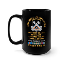 Load image into Gallery viewer, Black Mug 15oz - 43rd Signal Battalion - Central Europe - Rhineland EUR WWII w EUR Svc X 300