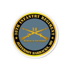 Load image into Gallery viewer, Die-Cut Magnets - 39th Infantry Regiment - Buffalo Soldiers - Fort Clark, TX w Inf Branch