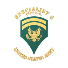 Load image into Gallery viewer, Kiss-Cut Vinyl Decals - Army - Enlisted - SPEC 6 - Specialist 6 - Std X 300