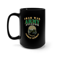 Load image into Gallery viewer, Black Mug 15oz - Army - ARMY - Aviator - Iraq War - Combat Vet X 300