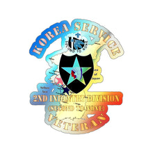 Load image into Gallery viewer, Holographic Die-cut Stickers - Korea Service Vet - 2nd Infantry Div - Second to None