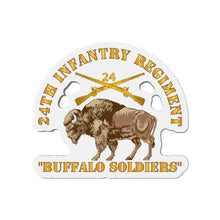 Load image into Gallery viewer, Die-Cut Magnets - 24th Infantry Regiment - Buffalo Soldiers w 24th Inf Branch Insignia