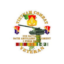 Load image into Gallery viewer, Kiss-Cut Vinyl Decals - Army - Vietnam Combat Vet - 2nd Bn 94th Artillery - I Field Force w M107
