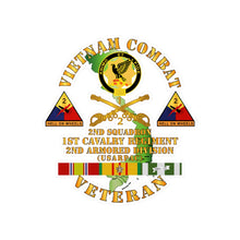 Load image into Gallery viewer, Kiss-Cut Vinyl Decals - Army - Vietnam Combat Veteran - 2nd Squadron, 1st Cav Regt - 2nd Armor Div
