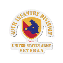 Load image into Gallery viewer, Die-Cut Magnets - Army - SSI - 49th Infantry Division (1947-1968) - 49'ers - US Army Veteran X 300
