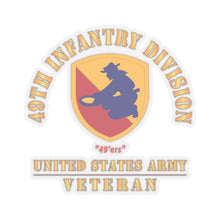 Load image into Gallery viewer, Kiss-Cut Stickers - Army - SSI - 49th Infantry Division (1947-1968) - 49'ers - US Army Veteran X 300