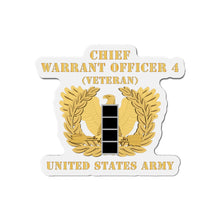 Load image into Gallery viewer, Die-Cut Magnets -SSI - Army - Chief Warrant Officer - CW04 - Veteran - Flat - Eagle and Bar X 300
