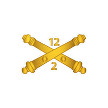 Load image into Gallery viewer, Kiss-Cut Vinyl Decals - Army - 2nd Bn 12th Field Artillery Regt - Artillery Br wo Txt