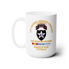 Load image into Gallery viewer, White Mug 15oz - Army - 1st Ranger Inf Company - 2nd ID w KOREA SVC X 300