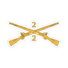 Load image into Gallery viewer, Kiss - Cut Stickers - Army - 2nd Battalion, 2nd Infantry Regiment Branch - wo Txt X 300