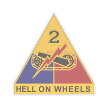 Load image into Gallery viewer, Kiss-Cut Stickers - Army - DUI - 2nd Armored Division X 300