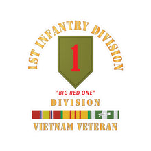 Load image into Gallery viewer, Kiss-Cut Vinyl Decals - Army - SSI - 1st Infantry Division - Big Red One - Vietnam Veteran w VN SVC Bar X 300