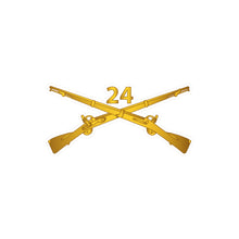 Load image into Gallery viewer, Kiss-Cut Vinyl Decals - Army - 24th Infantry Regiment Branch wo Txt
