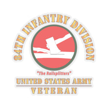 Load image into Gallery viewer, Kiss-Cut Stickers - Army - SSI - 84th Infantry Division - The Railsplitters - US Army Veteran X 300