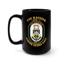 Load image into Gallery viewer, Black Mug 15oz - USNS Rainier (AOE-7) w Txt X 300