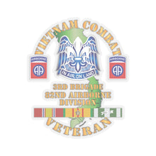 Load image into Gallery viewer, Kiss-Cut Stickers - Army - Vietnam Combat Vet - 3rd Bde 82nd Airborne Div DUI w VN SVC X 300