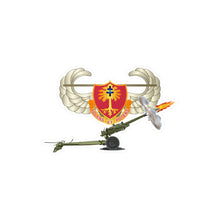 Load image into Gallery viewer, Kiss-Cut Vinyl Decals - Army - 320th FA - DUI - AA Badge - 105mm