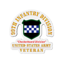 Load image into Gallery viewer, Die-Cut Magnets - Army - SSI - 99th Infantry Division - Checkerboard Division - US Army Veteran X 300