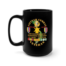 Load image into Gallery viewer, Black Mug 15oz - Army - Vietnam Combat Vet - 6th PSYOPS Bn - USARV w VN SVC X 300