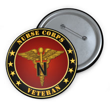 Load image into Gallery viewer, Custom Pin Buttons - Nurse Corps Veteran