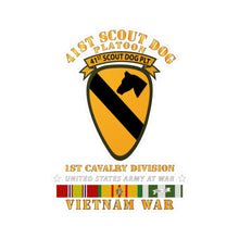 Load image into Gallery viewer, Kiss-Cut Vinyl Decals - Army - 41st Scout Dog Platoon 1st Cav - VN SVC
