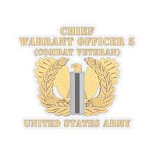 Load image into Gallery viewer, Kiss-Cut Stickers - Army - Chief Warrant Officer - CW05 - Combat Veteran - Flat - Eagle and Bar X 300