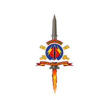 Load image into Gallery viewer, Kiss-Cut Vinyl Decals - Army - 56th Field Artillery Command - SSI w Br - Ribbon w Pershing - Firing