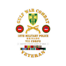 Load image into Gallery viewer, Kiss-Cut Vinyl Decals - Army - Gulf War Combat Vet - 18th MP Brigade - VII Corps w GULF Svc
