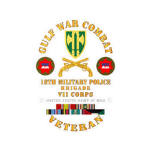 Load image into Gallery viewer, Kiss-Cut Vinyl Decals - Army - Gulf War Combat Vet - 18th MP Brigade - VII Corps w GULF Svc
