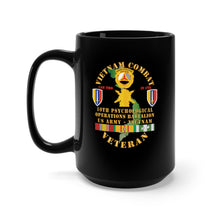 Load image into Gallery viewer, Black Mug 15oz - Army - Vietnam Combat Vet - 10th PSYOPS Bn - USARV w VN SVC X 300