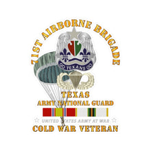 Load image into Gallery viewer, Kiss-Cut Vinyl Decals - Army - 1st Airborne Brigade - TXARNG - Cold War Veteran w COLD SVC X 300