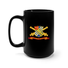 Load image into Gallery viewer, Black Mug 15oz - Army - 18th Field Artillery w Br - Ribbon