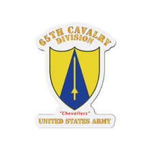 Load image into Gallery viewer, Die-Cut Magnets - Army - SSI - 65th Cavalry Division - Chevaliers - US Army X 300