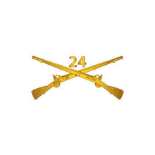 Load image into Gallery viewer, Kiss-Cut Vinyl Decals - Army - 24th Infantry Regiment Branch wo Txt