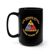 Load image into Gallery viewer, Black Mug 15oz - Army - 50th Armored Division - SSI - Jersey Blues - Jersey Blues - US Army X 300