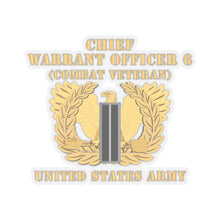 Load image into Gallery viewer, Kiss-Cut Stickers - Army - Chief Warrant Officer - CW06 - Combat Veteran - Flat - Eagle and Bar X 300