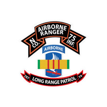 Load image into Gallery viewer, Kiss-Cut Vinyl Decals - SSI - Vietnam - N Co 75th Ranger - 173rd Airborne Brigade - VN Ribbon - LRSD X 300