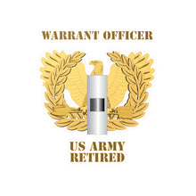 Load image into Gallery viewer, Kiss-Cut Vinyl Decals - Army - Emblem - Warrant Officer - WO1 - Retired