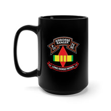 Load image into Gallery viewer, Black Mug 15oz - SSI - Vietnam - P Co 75th Ranger - 5th Infantry Division - VN Ribbon - LRSD X 300
