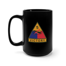 Load image into Gallery viewer, Black Mug 15oz - SSI - 5th Armored Division w Name Tape X 300