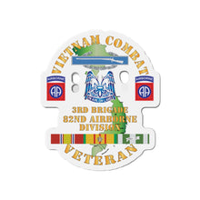 Load image into Gallery viewer, Die-Cut Magnets - Army - Vietnam Combat Vet - 3rd Bde 82nd Airborne Div DUI w VN SVC X 300